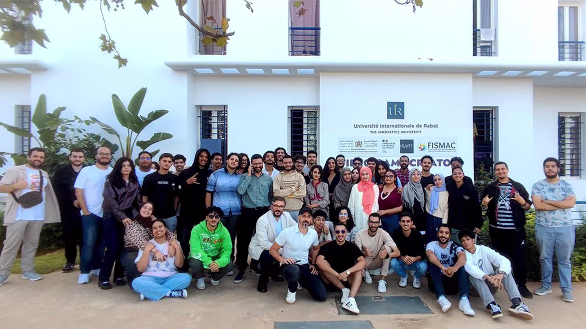 Morocco 2100 game jam participants gathered for a group photo in Rabat