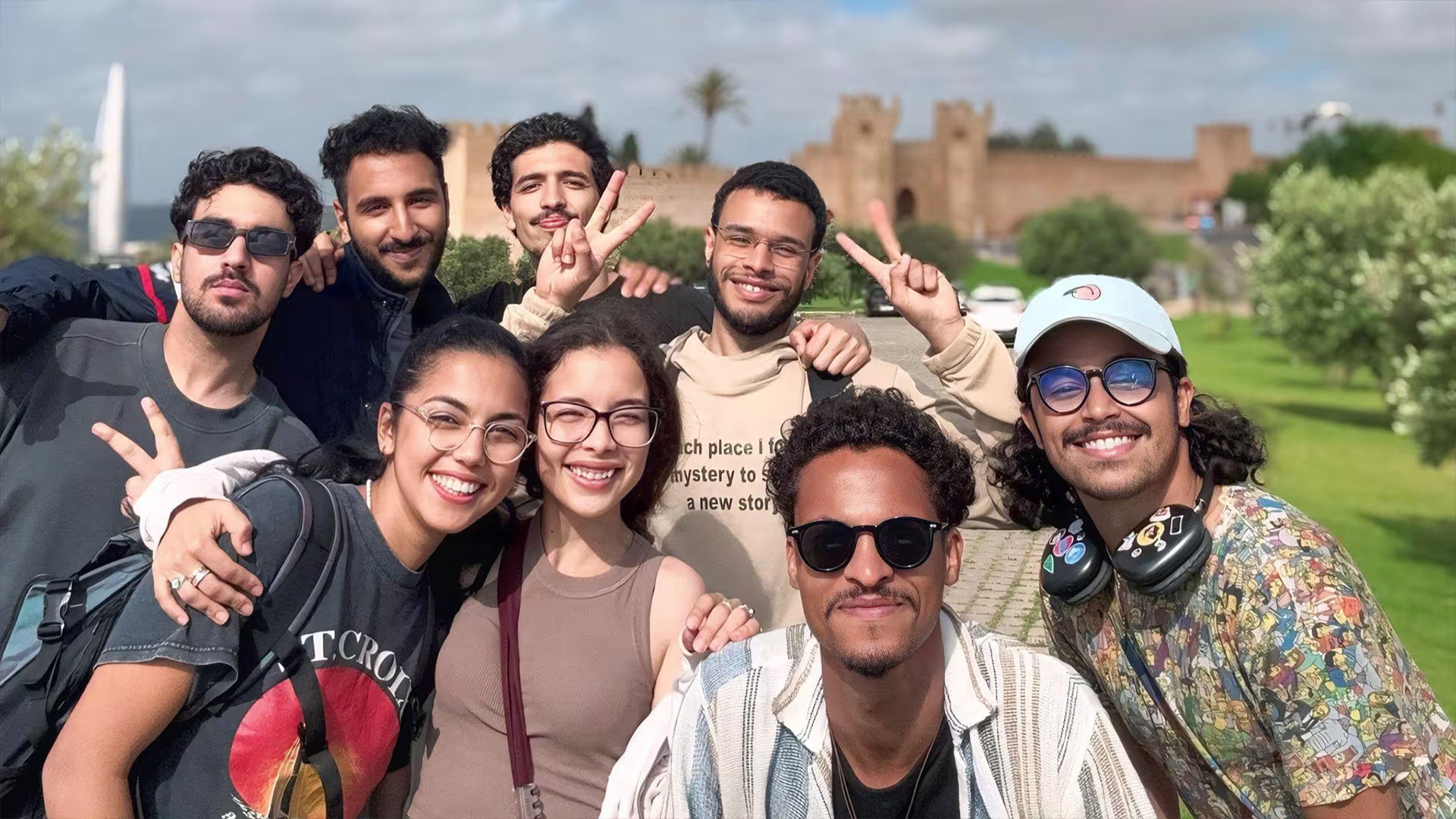 Lost In SalaColonia development team visiting the Chellah ruins in Rabat