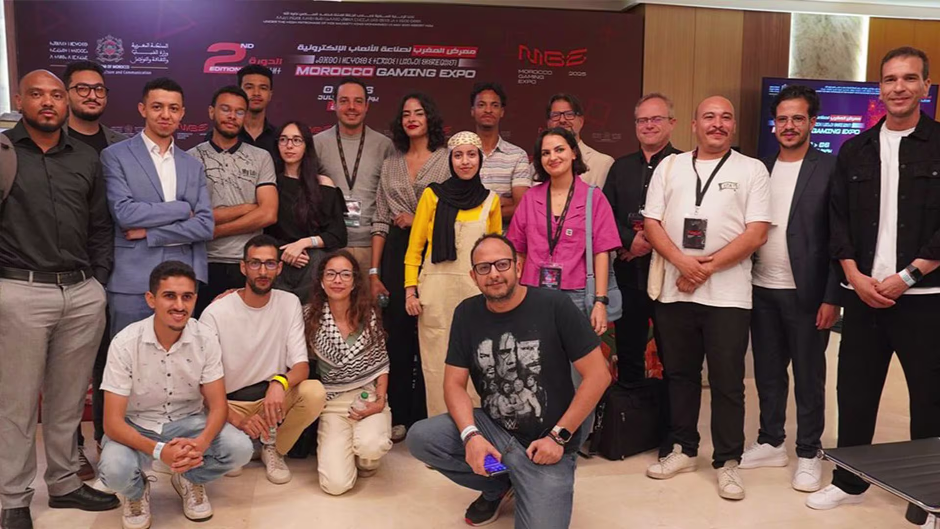 Video Game Creator community group photo at Moroccan Gaming Expo